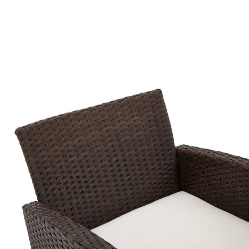 4 PCS Patio Furniture Set, Outdoor Rattan Wicker Conversation Set with Coffee Table, 2-Seater Sofa, 2 Arm Chairs for Home, Yard, Backyard 4 PCS Patio Furniture Set, Outdoor Rattan Wicker Conversation Set with Coffee Table, 2-Seater Sofa, 2 Arm Chairs for Home, Yard, Backyard
